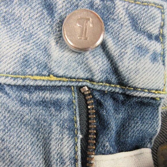 PILCRO Anthropologie Embroidered Floral Cuffed Jean Shorts Sz 26-28 Ripped Denim - Picture 5 of 16